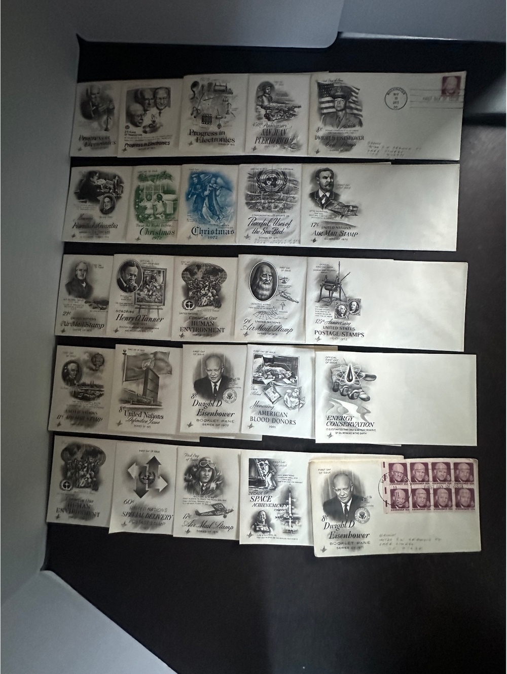 25 Vintage Artcraft First Day Covers 1971-1973 US Stamps FDC Lot #2